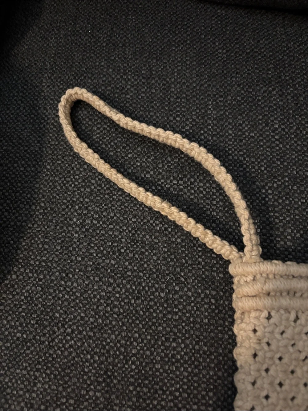 Vintage macrame clutch